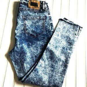J Creations Denim Collection Skinny Fit Women Jeans Sz 3 Acid Wash Stretch J1123